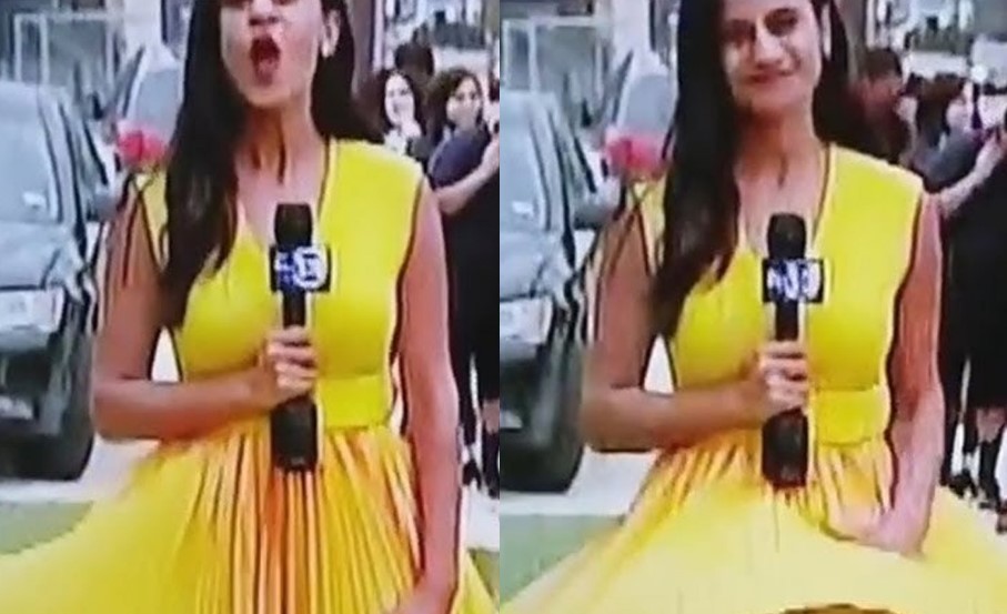 HT15. LIVE TV CHAOS! Reporter Handles Unexpected Windy Mishap with Grace — A Viral Moment to Remember S2