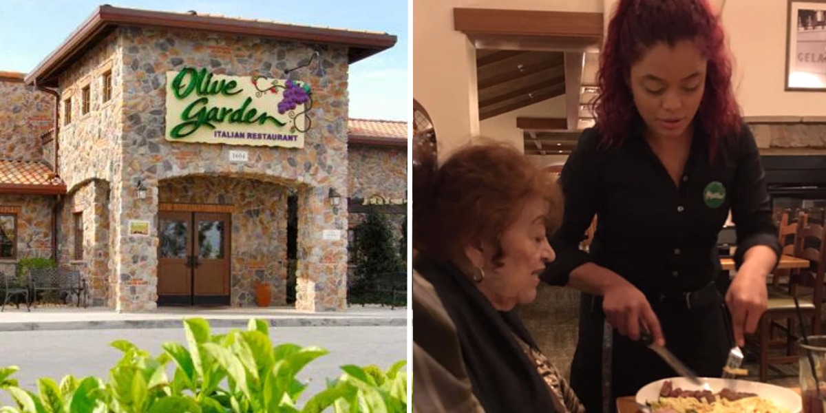 HT15. So last night we went to go eat at Olive Garden. My mother who is 79 years young decided to sit at the corner of the table where she felt more comfortable