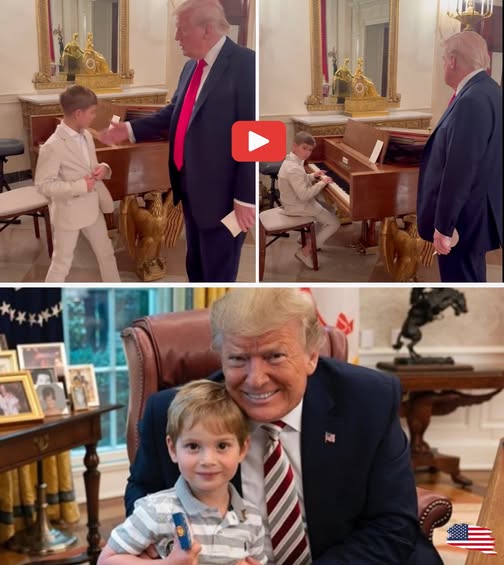 HT1. Ivanka Trump Posts Adorable Video of Her Son Theo Playing Piano for Grandfather President Trump at the White House