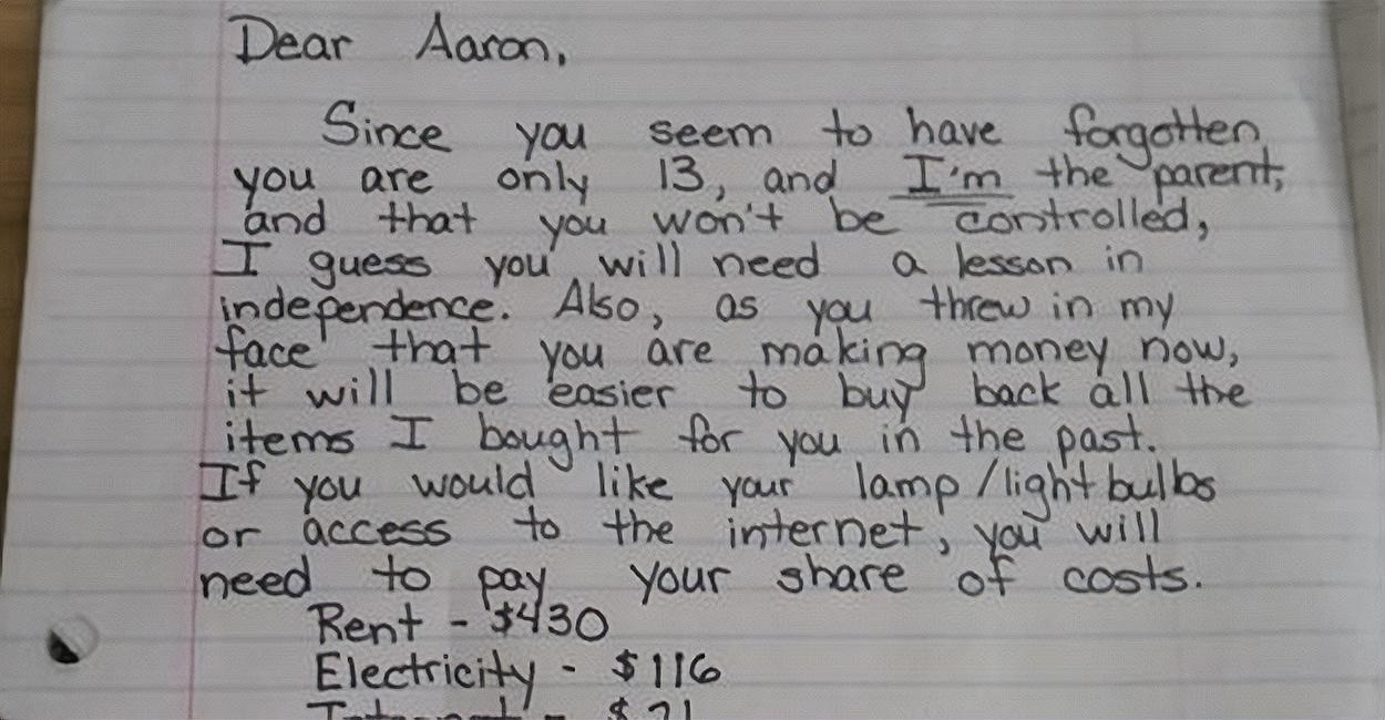 HT14. Mom posts note on her “rude” son’s door, and it’s blowing up online