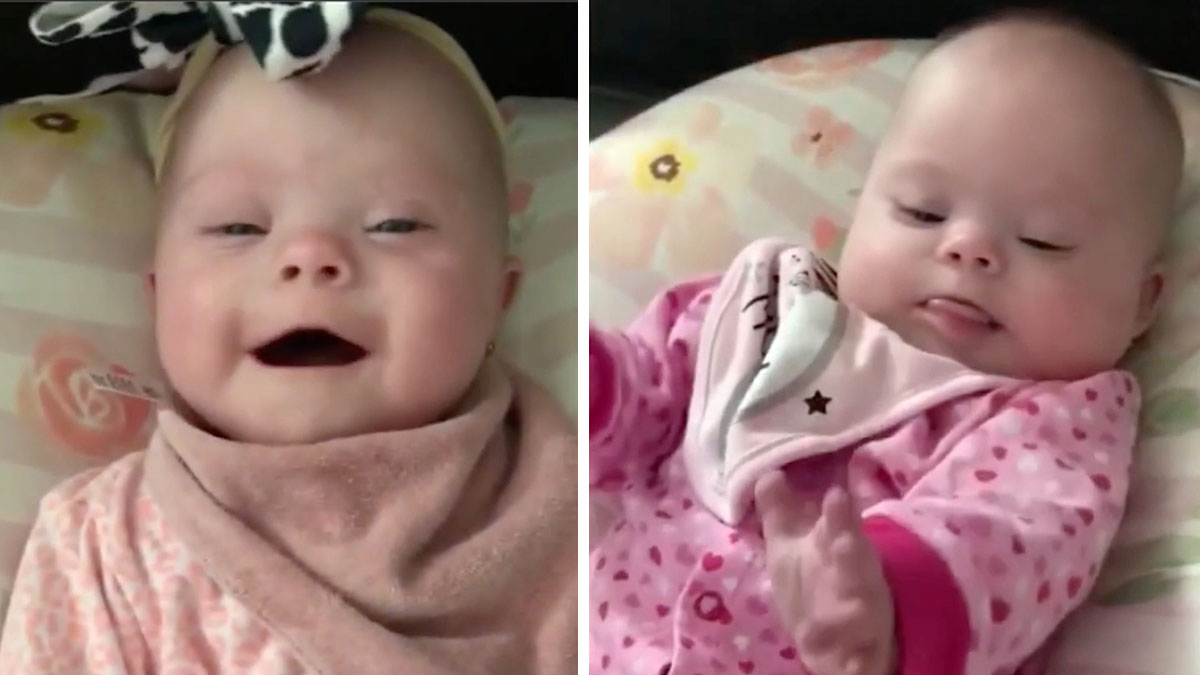 HT6. Mom of rare twins with Down syndrome shuts down critics with photo showing how beautiful they are