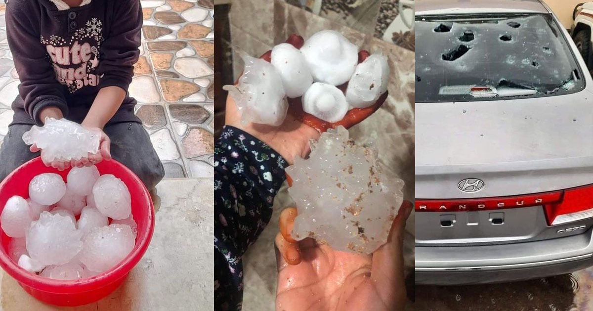 HT14. Giant hail recorded Tuesday evening in the town of… See more