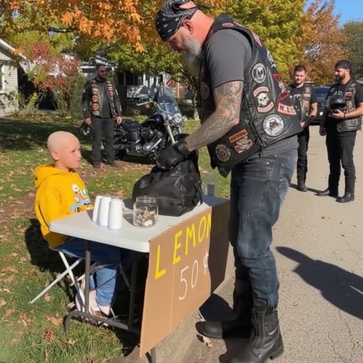 HT10. Dying Boy’s Lemonade Stand Was Empty Until Bikers Saw What His Sign Really Said