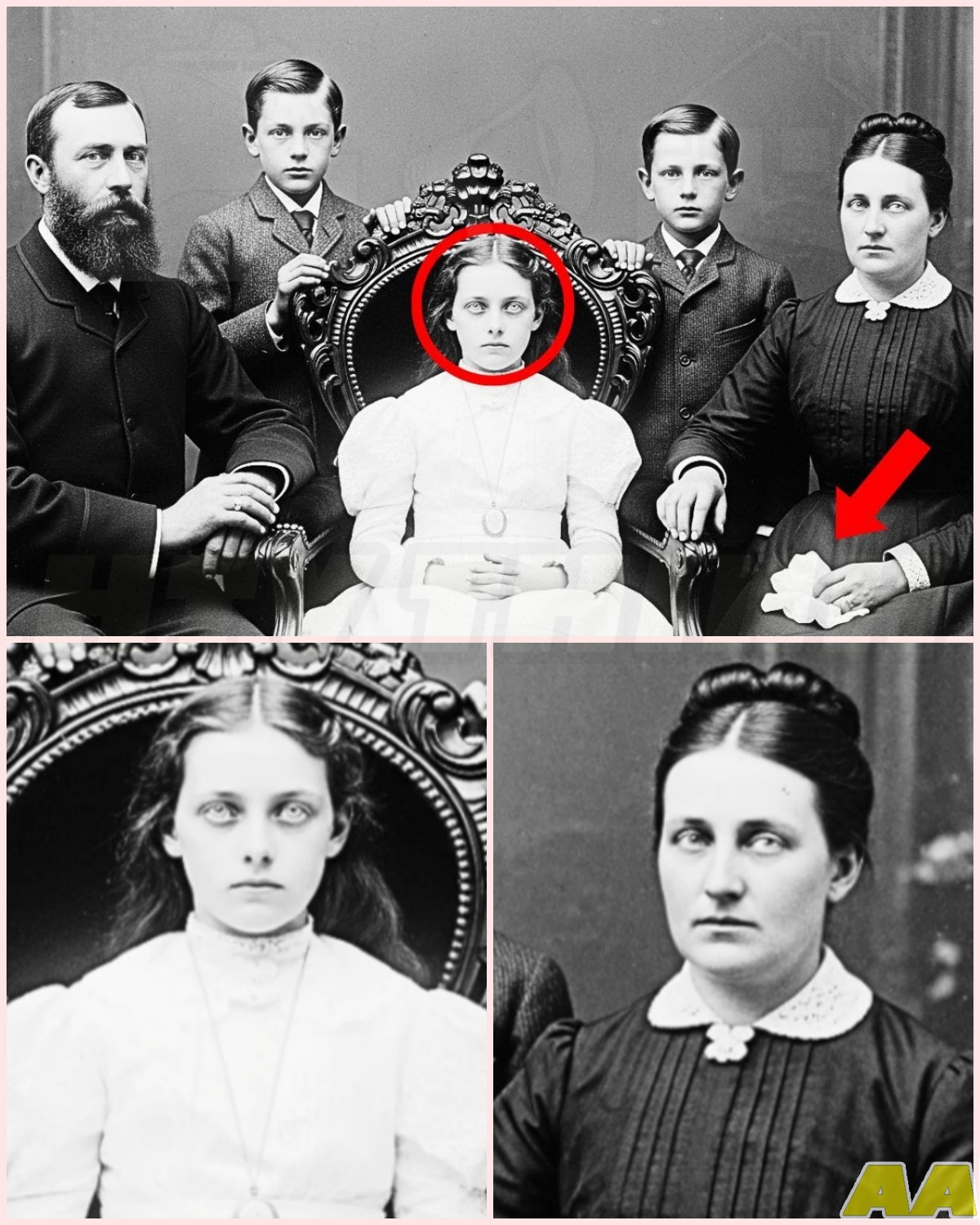 HT10. For Decades, They Thought It Was Just A Family Photo — Until They Saw Where The Little Girl Was Looking