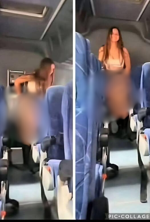 HT7. This girl was caught in mid-flight disrupted the flight from Houston to Phoenix as it taxied down the runway