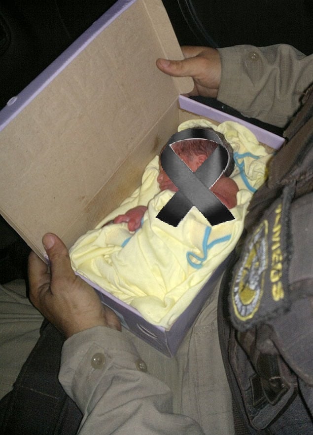 HT7. Baby, was found in a trash can earlier today, it’s over..