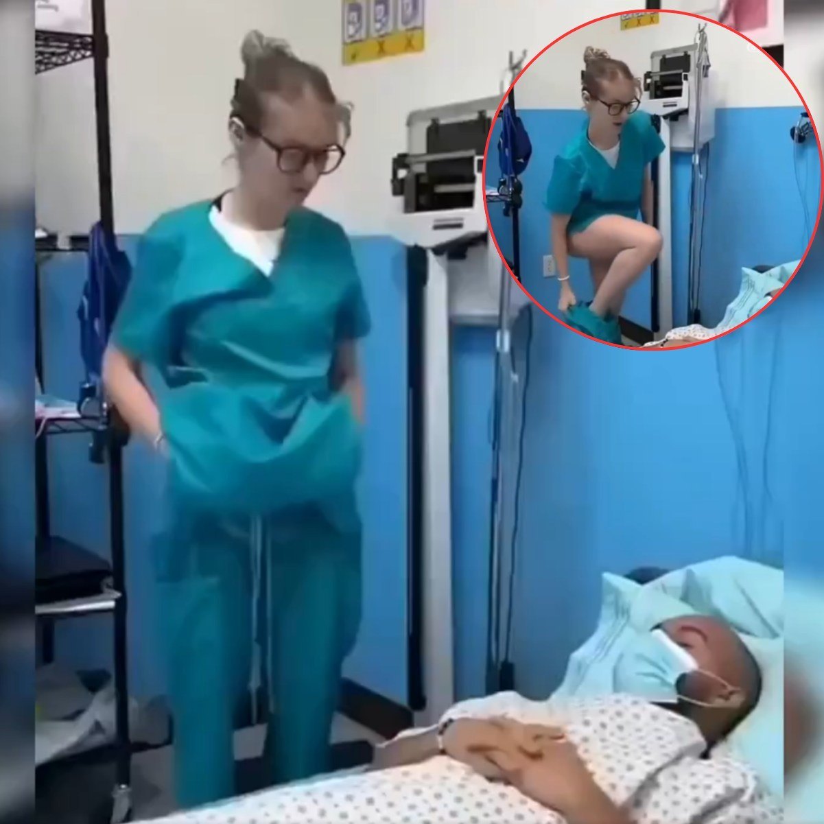 HT14. VIDEO: Nurse CAUGHT Squatting Over Patient’s Face in Scrubs – 5M Views in 24H!
