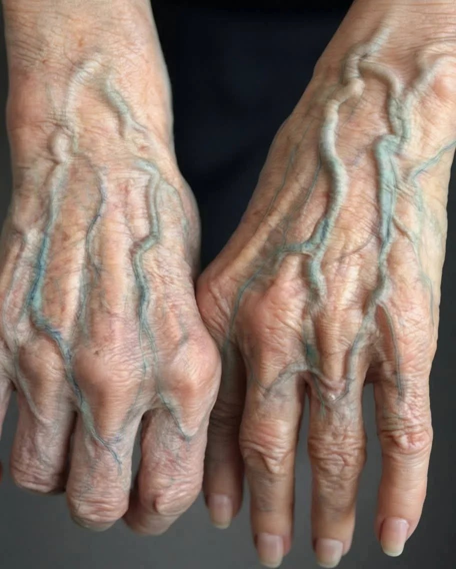 HT7. If your veins are visible in your hand, it is a signal of ca…