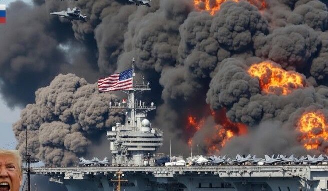 HT10. 13 minutes ago: Russian Su-57 pilot destroys US aircraft carrier carrying 700 tanks