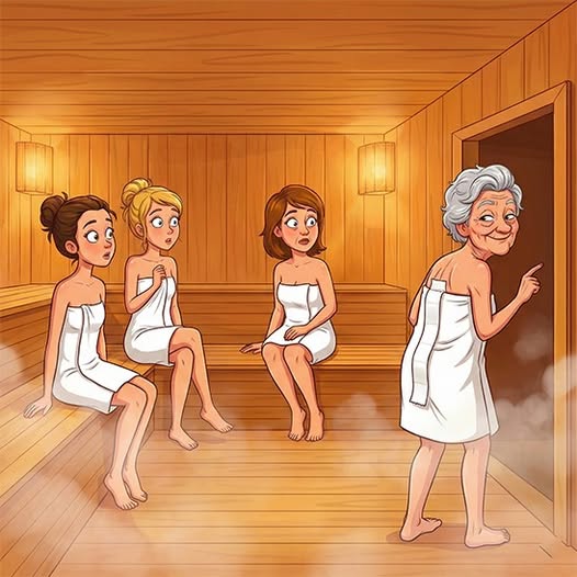 HT14. Four women were relaxing in a sauna – FS And Humor Side