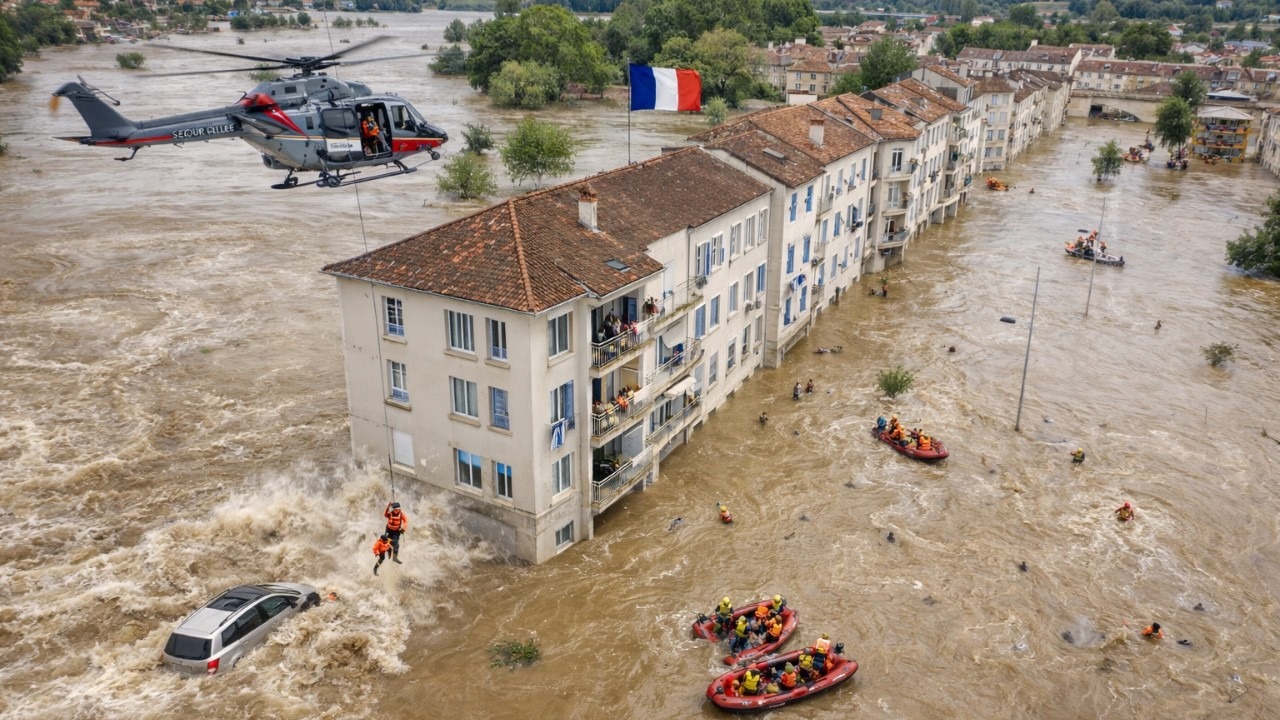 HT6. FRANCE UNDERWATER? Rivers Leap 6 Meters Overnight, Saintes Vanishes Beneath a Relentless Surge