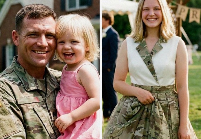 HT1. Dad’s Uniform Prom Dress…