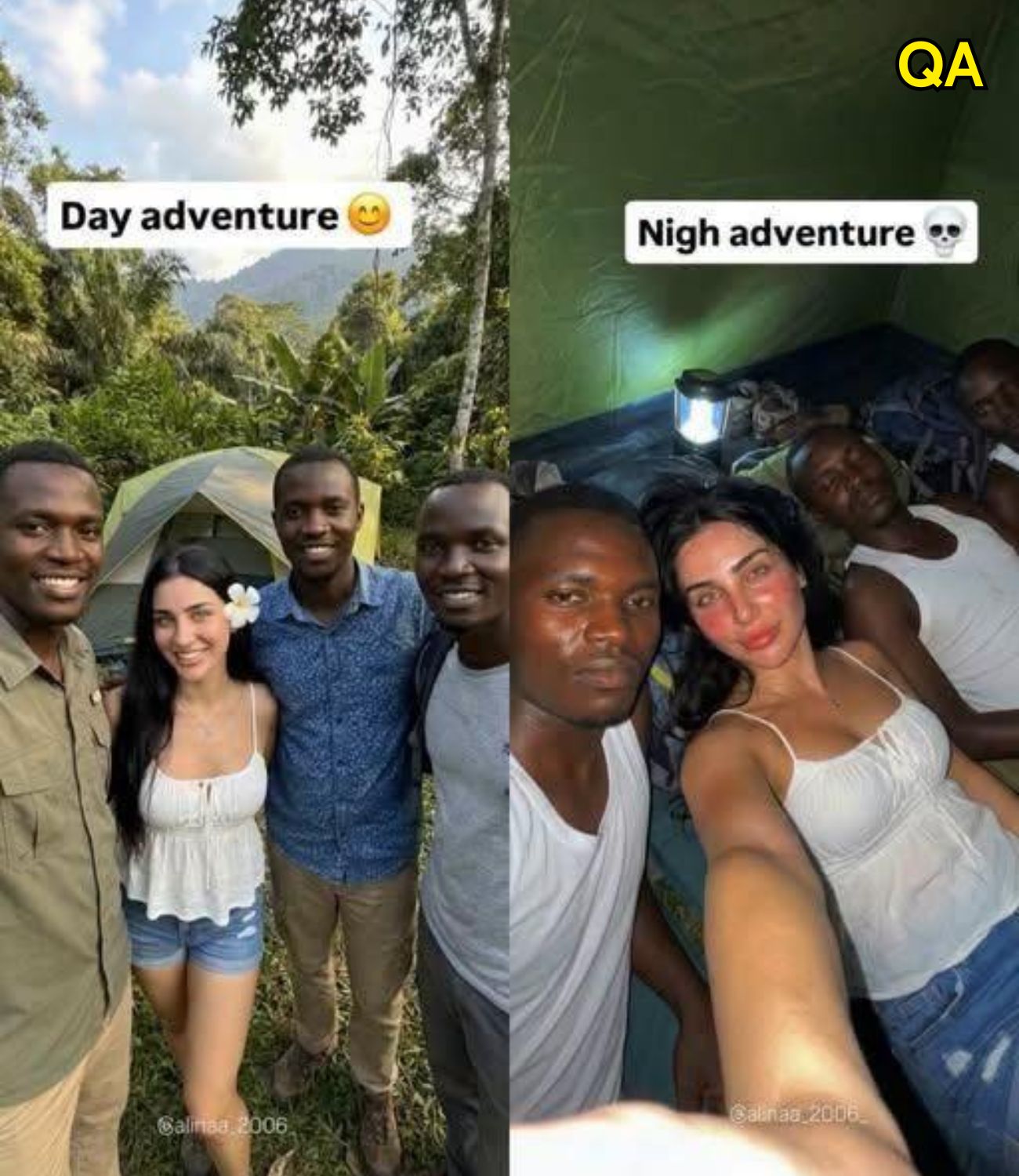 HT7. Woman is going viral after she shows her trip to Africa in January without her husband