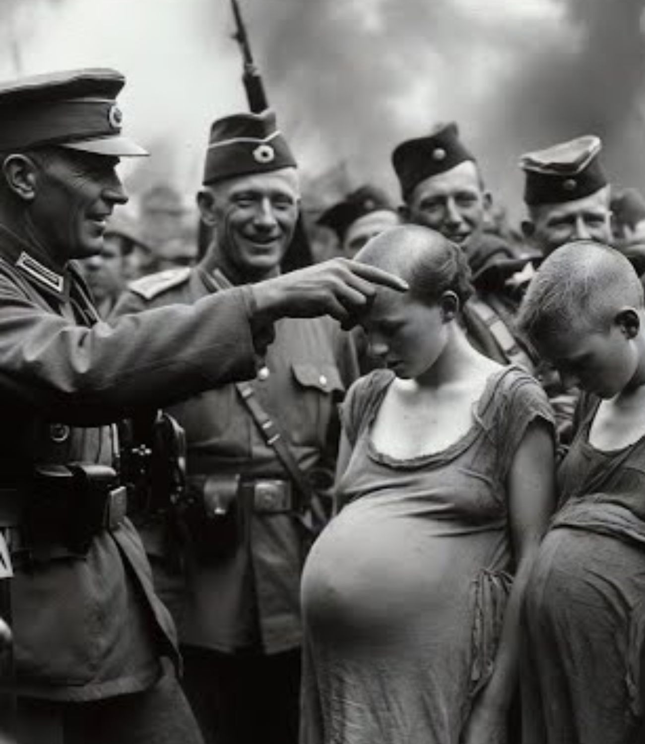 HT14. The cruel acts committed by German soldiers against pregnant French prisoners