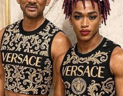 HT14. Will Smith & His Handsome Son Jaden Break the Internet in Versace Menswear
