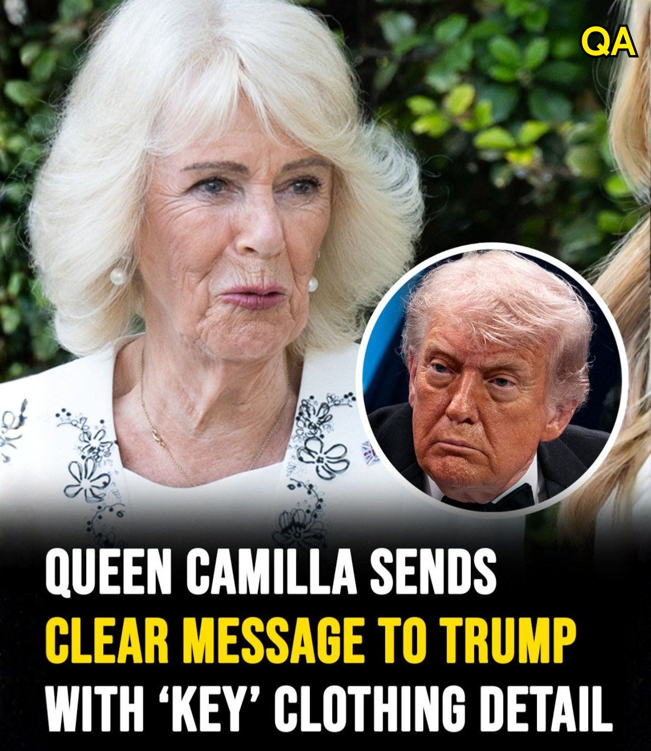 HT14. Queen Camilla sends clear message to Trump with ‘key’ clothing detail
