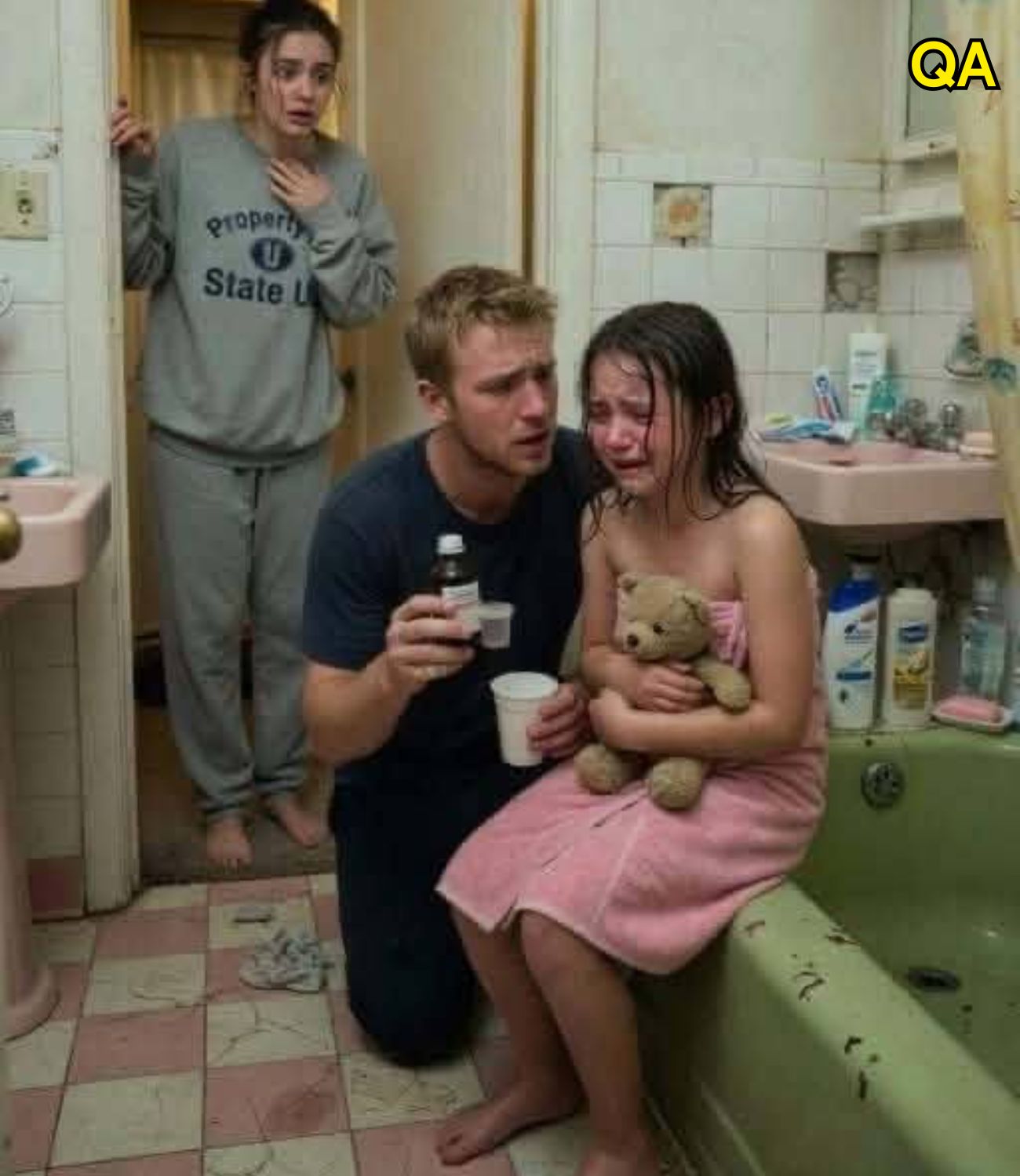 HT14. My five-year-old daughter always bathed with my husband