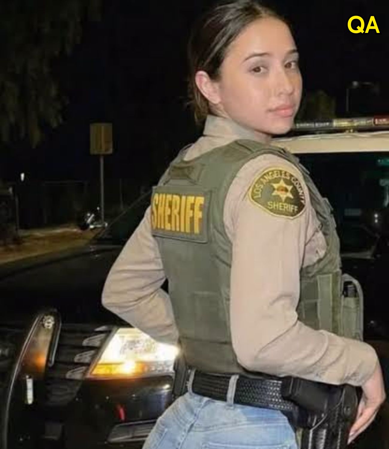 HT1. THIS YOUNG POLICE OFFICER will record her after her service…