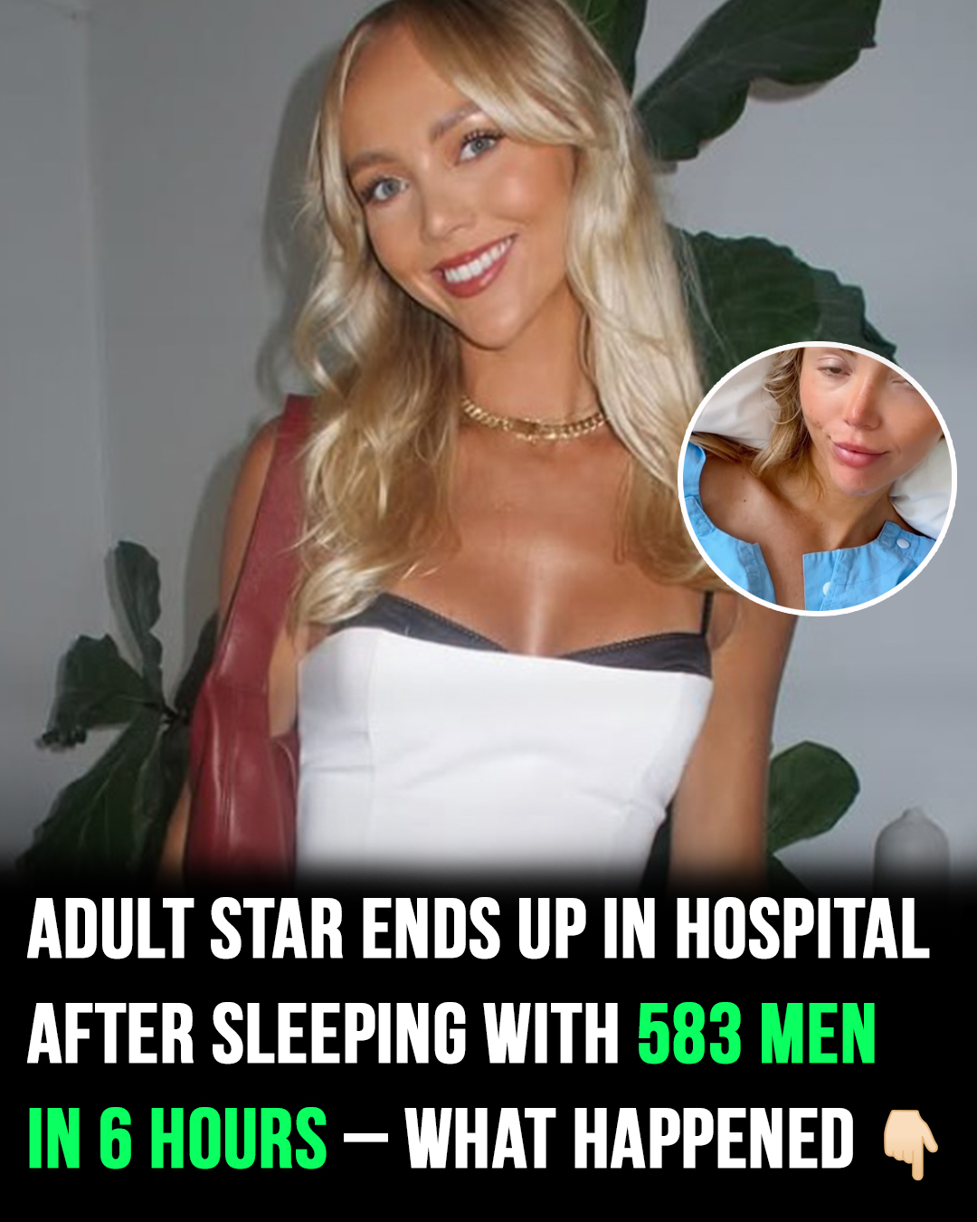 HT7. Adult star hospitalized after sleeping with 583 men in one day