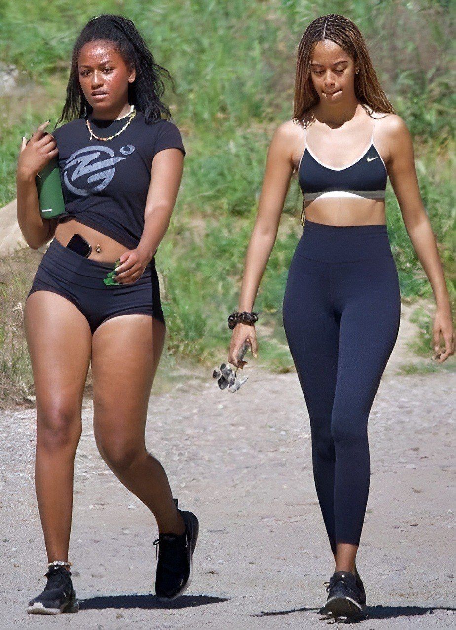 HT7. Former first daughters Sasha and Malia Obama spotted attending Drake’s after-party in Los Angeles…