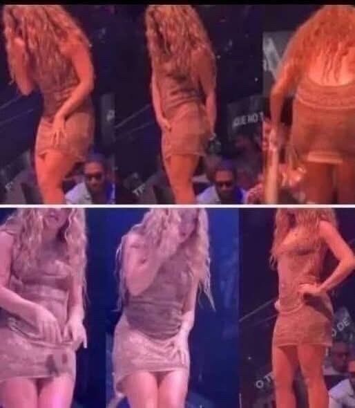 HT14. The moment Shakira leaves the stage after noticing that… See below