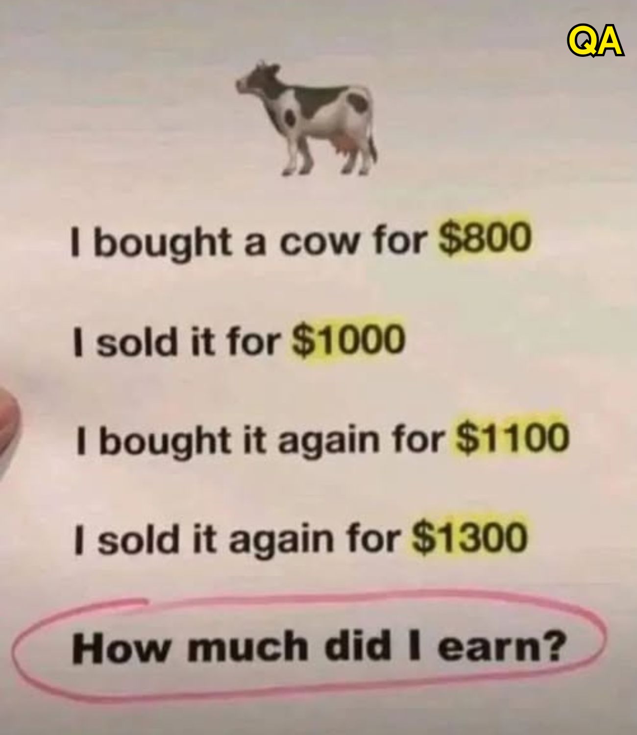 HT14. Cow math puzzle: Are you smart enough to solve it?
