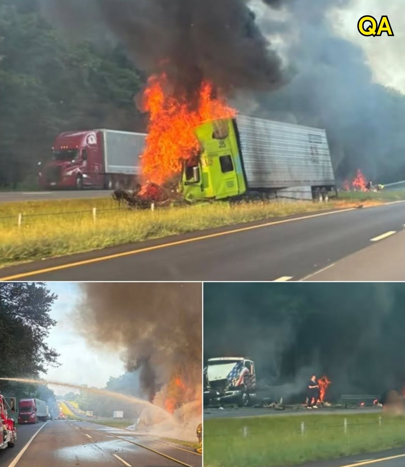 HT3. Car Fire Forces Closure of Additional Lanes on I-85 North in Anderson County