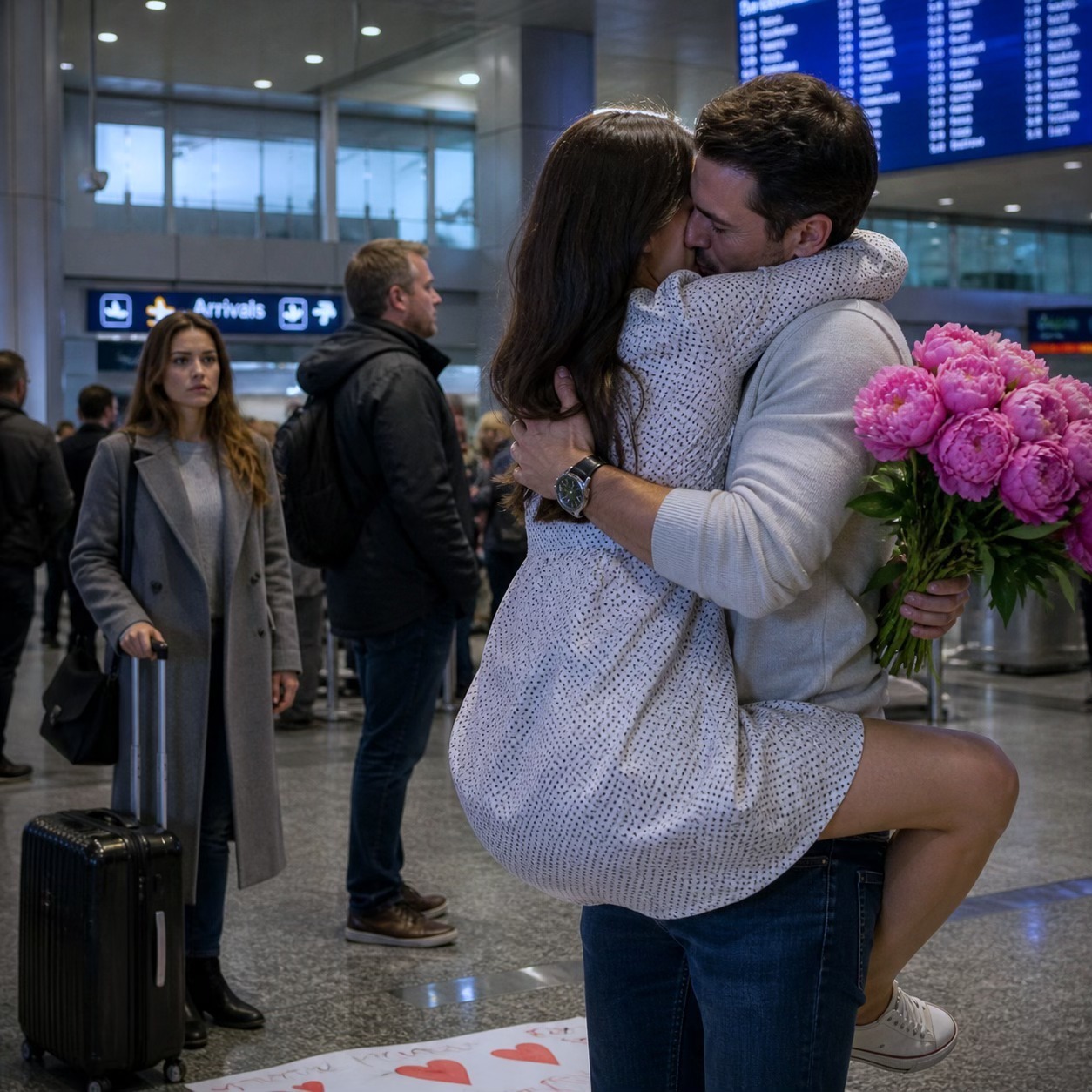 HT4. Part 2: My Husband Greeted His Mistress at the Airport with Flowers, Never Realizing I Was Only 10 Meters Away!