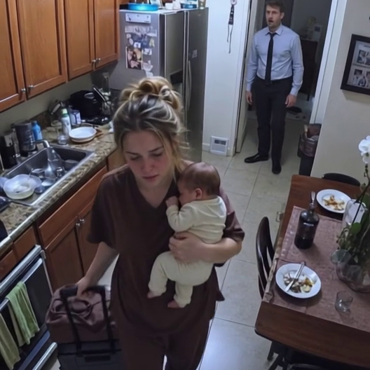 HT4. 4:30 a.m.—My husband came home at last. I was by myself, cradling our two-month-old baby