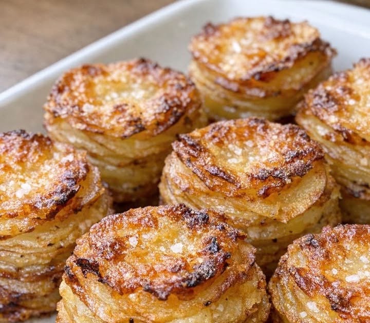 HT3. Oven Baked 3-Ingredient Crispy Potato Stackers (The Snack That Disappears in Minutes)