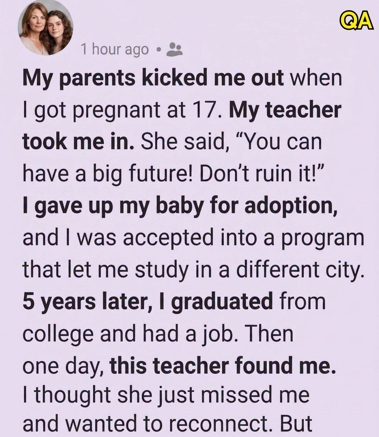 HT2. My Parents Kicked Me Out at 17 After I Got Pregnant — Then My Teacher Changed My Life