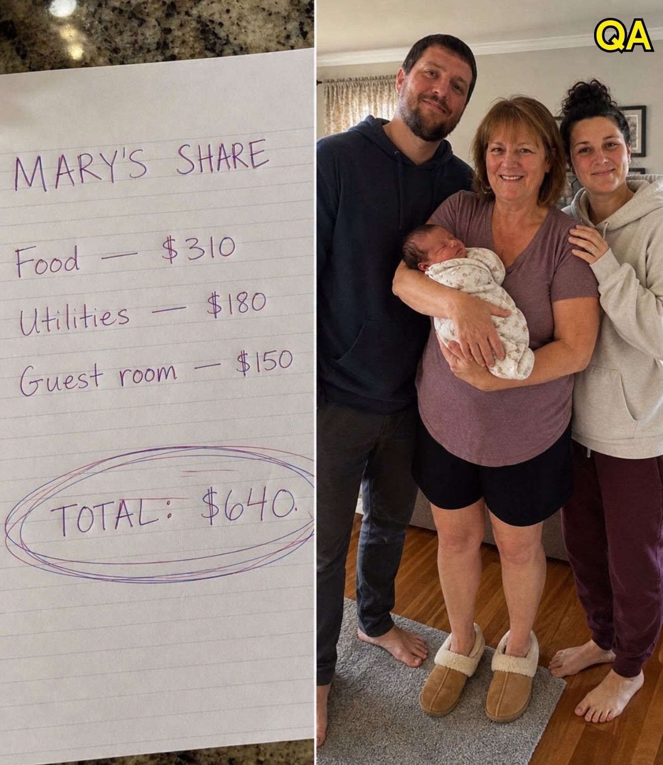 HT4. My Son-in-Law Handed Me a $640 Bill After I Helped with My Newborn Grandchild for Two Weeks – So I Paid It and Taught Him a Lesson He’ll Never Forget