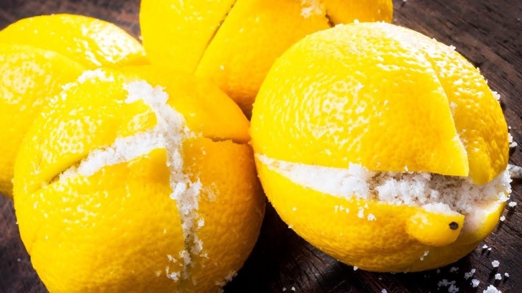 HT1. Put a lemon with salt on a plate, place in center of room