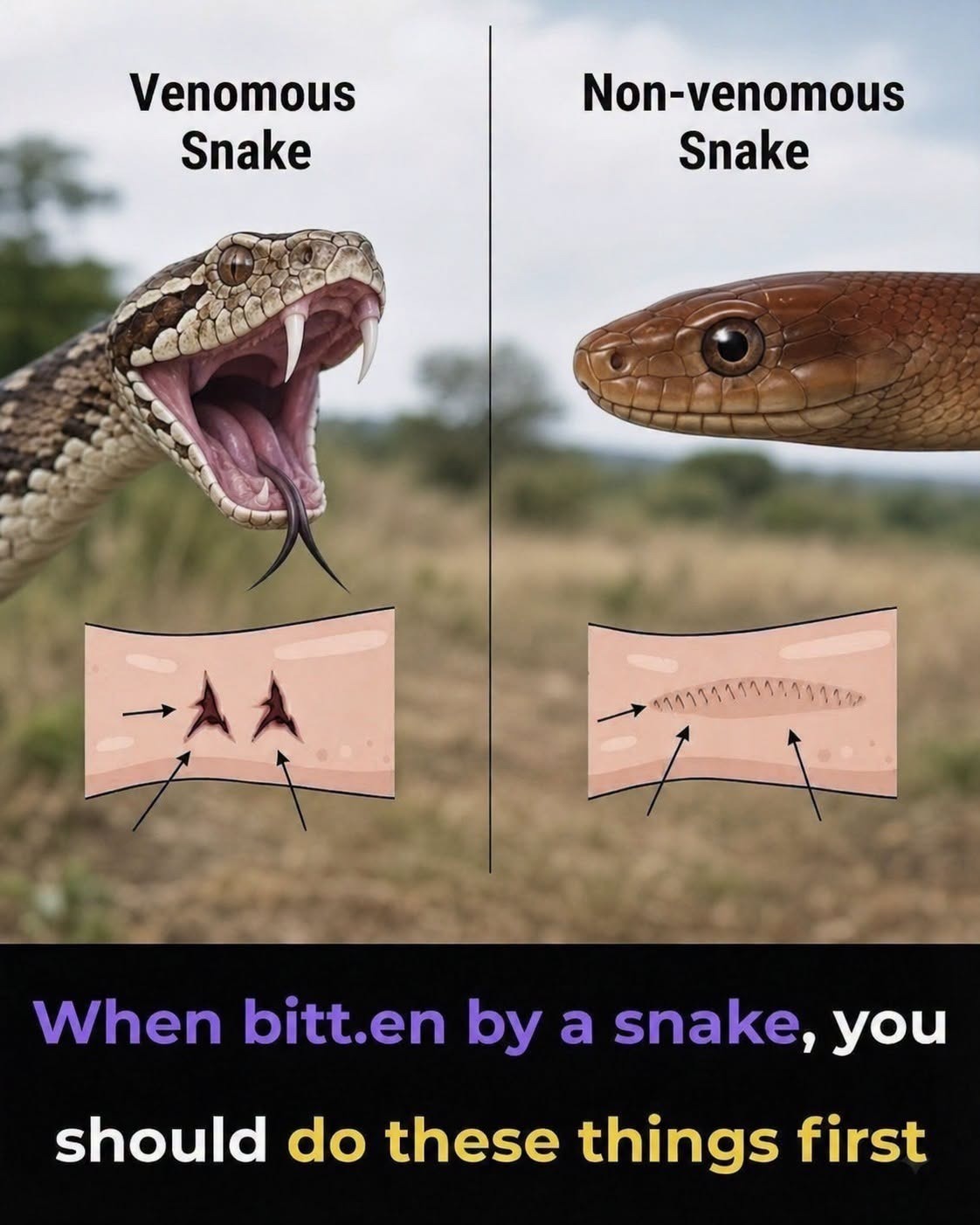 HT1. If You’re Bitten by a Snake, Here’s What to Do and What to Avoid