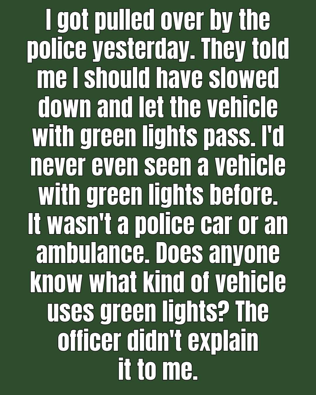 HT4. What Do Green Lights On Cars Mean