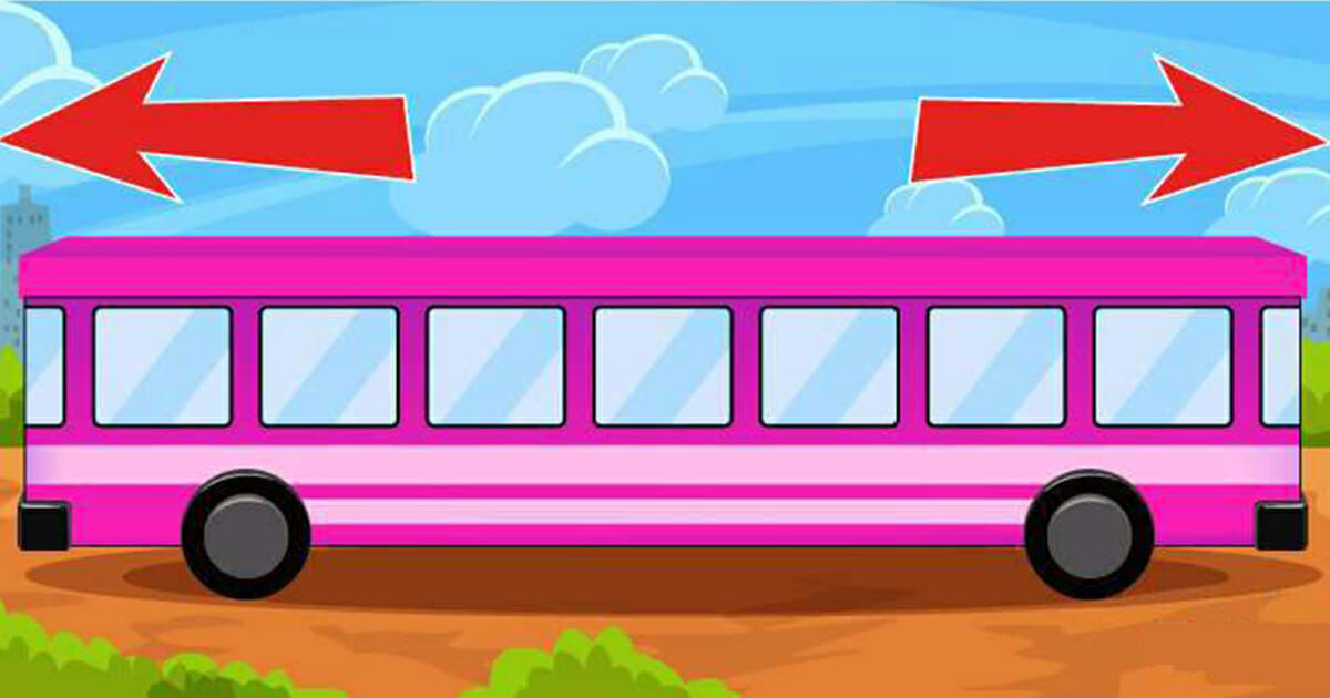 HT4. Which way is this school bus going?