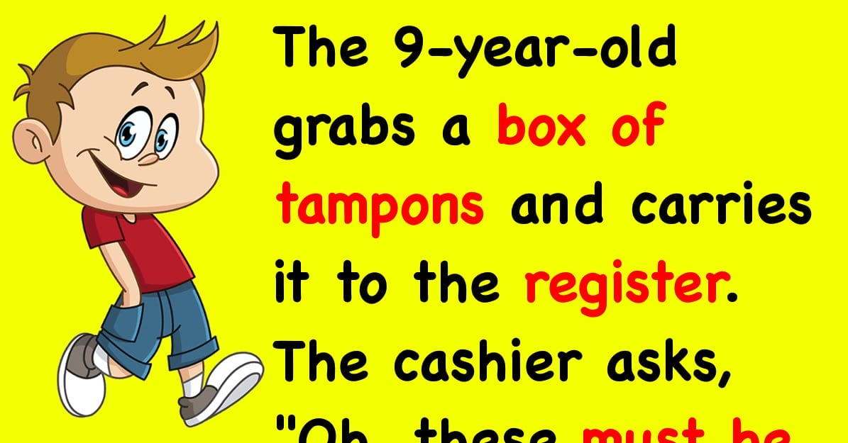 HT3. 9-year-old buys tampons at supermarket, cashier can’t believe her ears when he explains why