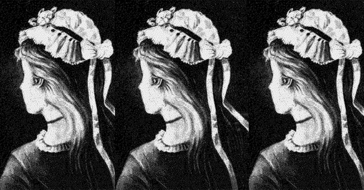 HT4. A rare few can see the double images in this postcard – can you?