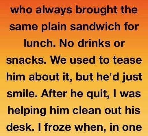 HT3. The Quiet Coworker With the Plain Sandwich Was Feeding Children in Secret