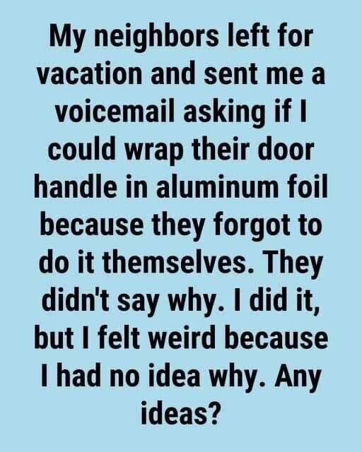 HT3. The Trick Using Aluminum Foil on Door Handles