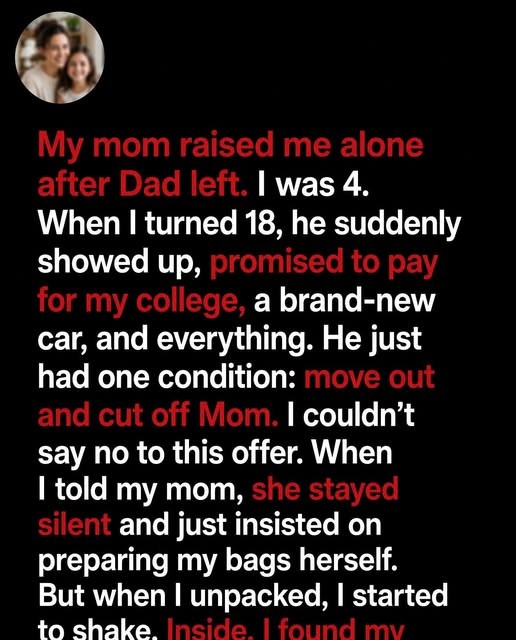 HT4. I Chose My Rich Father Over My Struggling Mom—Then I Found What She Had Hidden in My Bag