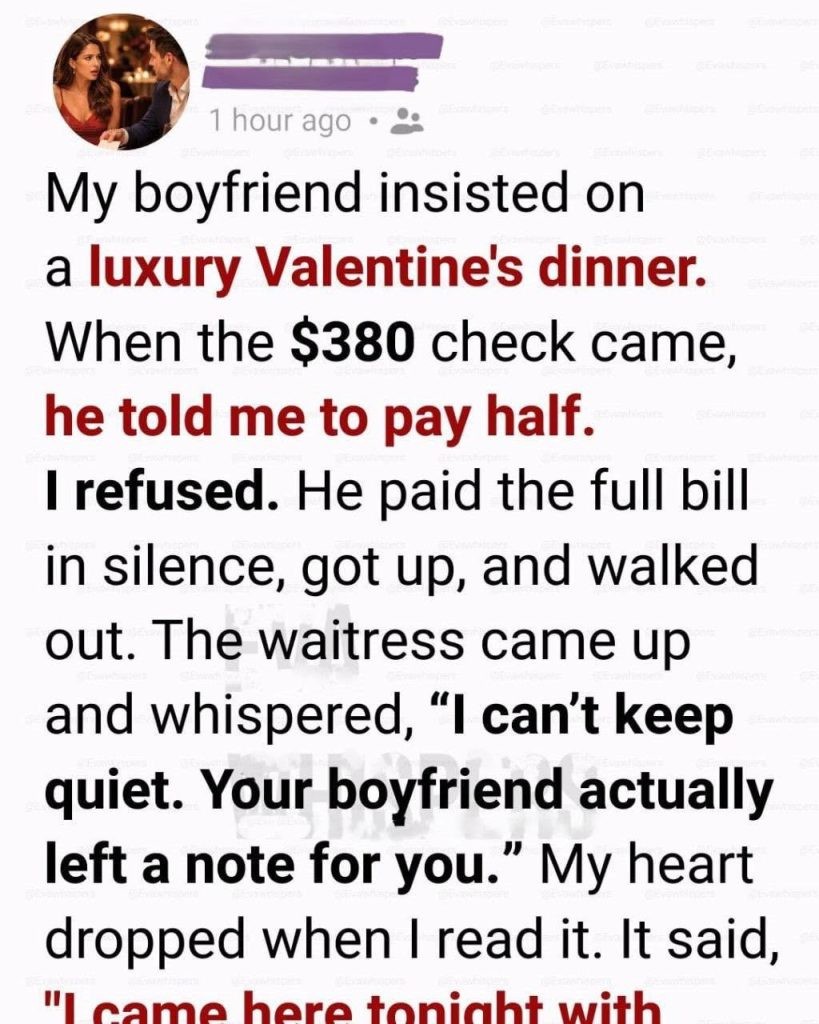 HT3. Cruel Valentine Dinner Test Reveals Why A Seven Year Romance Failed