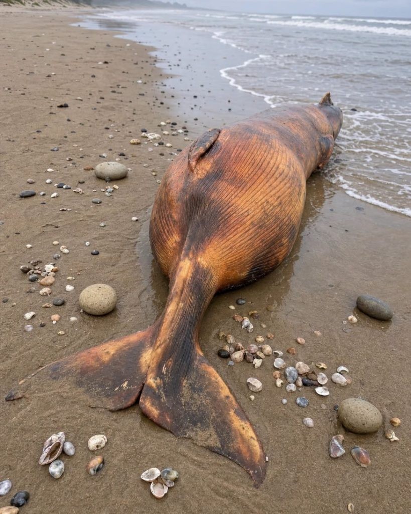 HT4. Early this morning, I was walking along the beach when I suddenly noticed this on the shore.