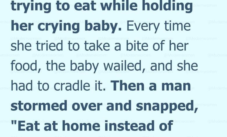 HT3. The Café Cruelty: A Man Shamed a Crying Mom, but the Owner’s Retaliation Left the Entire Room Speechless