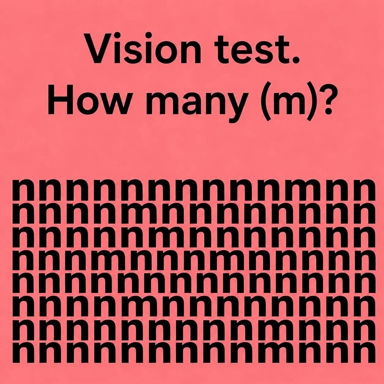HT3. Vision test: How many (m)?