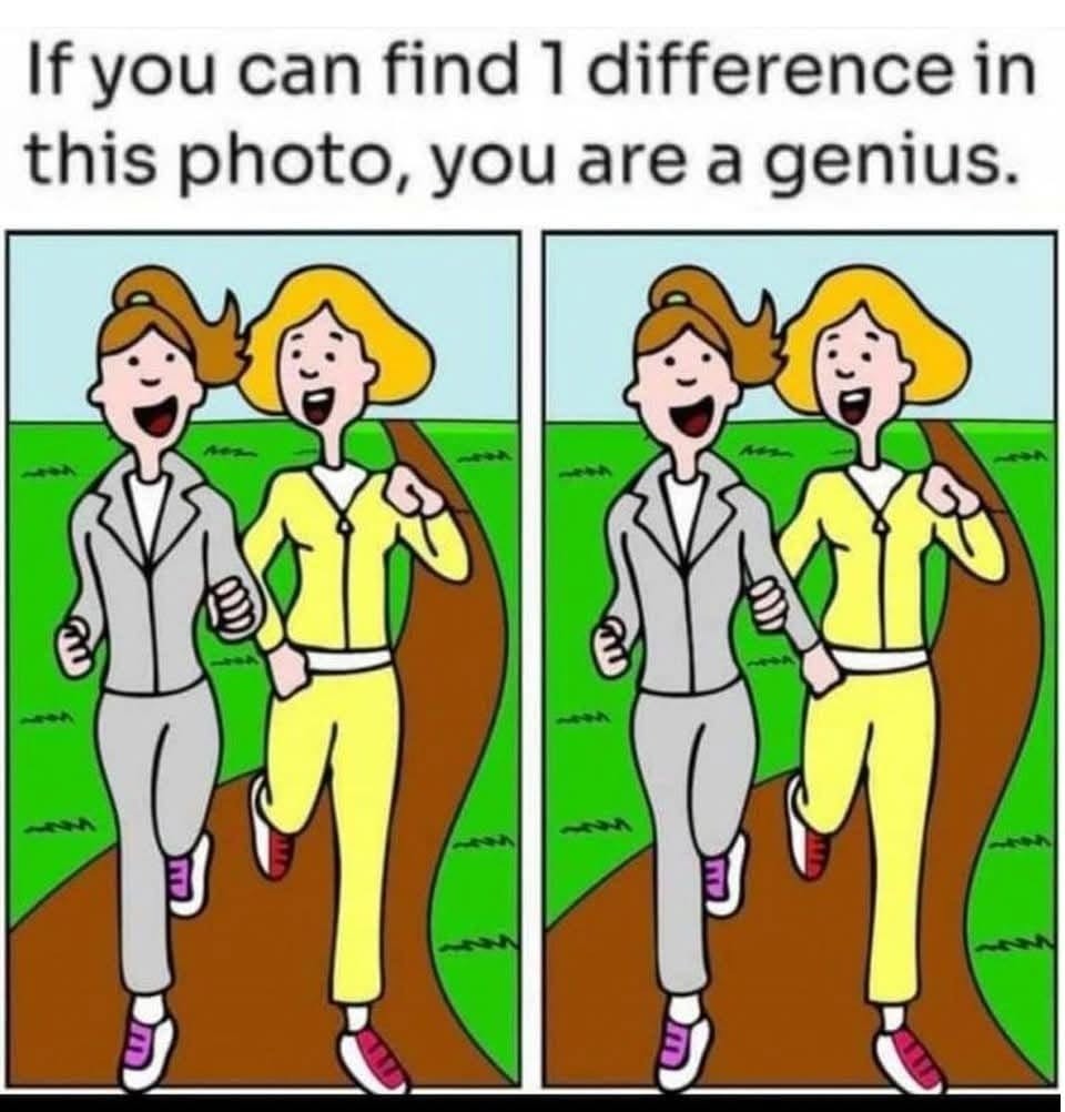 HT3. Two Joggers: Find 1 Difference.