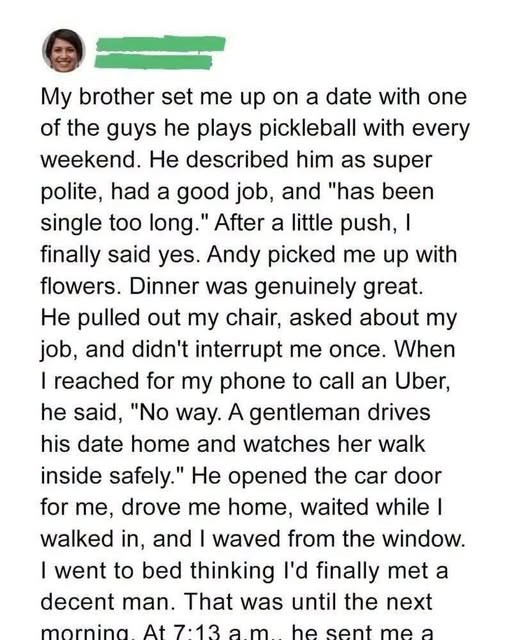 HT2. My Date Insisted on Driving Me Home – I Wish I’d Said No