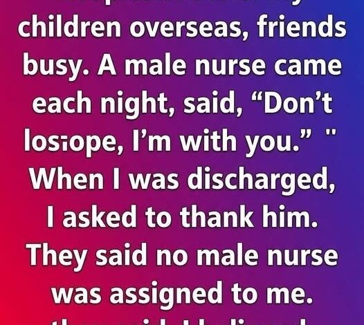 HT4. The Stranger Who Showed Up When I Needed Him Most A Hospital Volunteer Kept a Promise Born From His Own Recovery