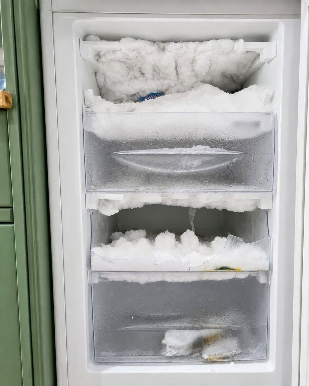 HT4. Here’s a great trick to defrost your freezer: The ice disappears without having to unplug it!