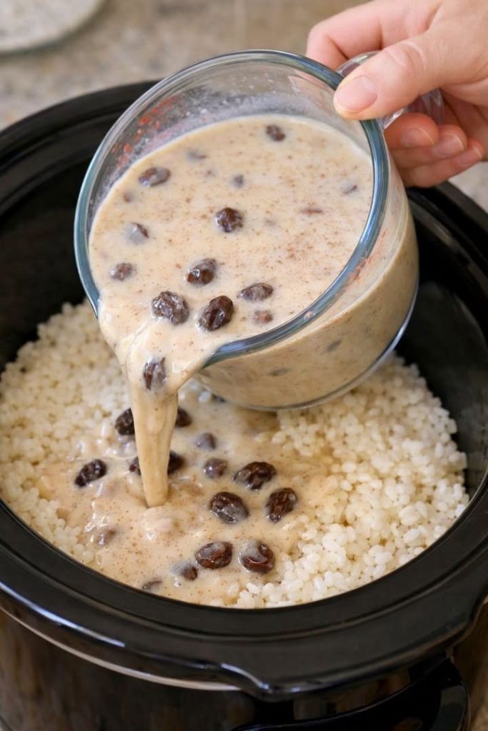 HT3. Slow Cooker Rice Pudding